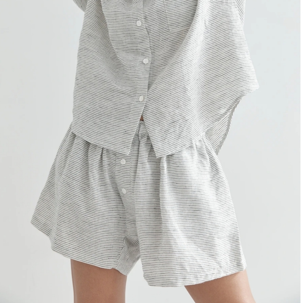Deiji Studios The 03 Set Linen Pinstripe Short